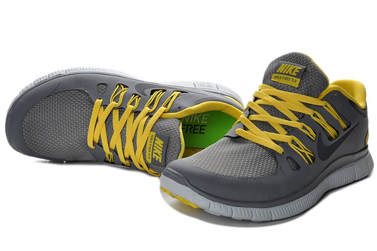 Nike Free 5.0 V2 Shoes Yellow Grey